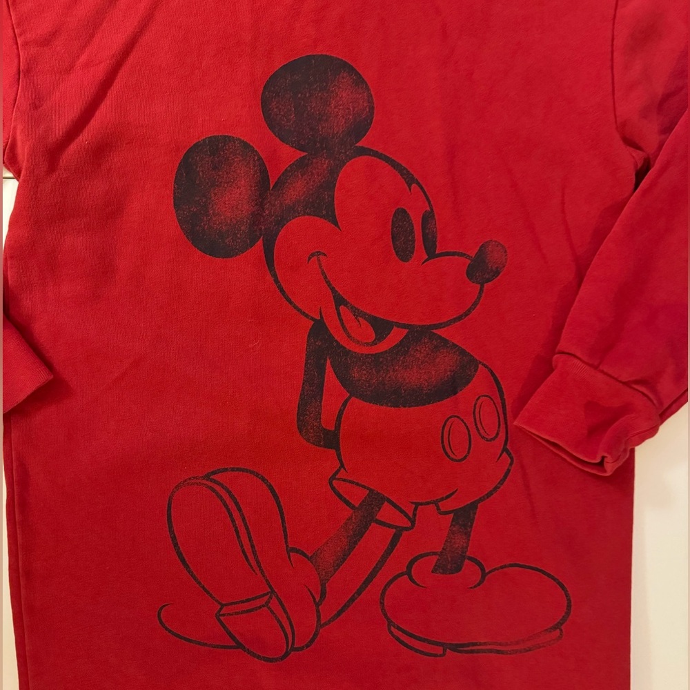 GapKids X Disney Mickey Mouse Red Hoodie Dress Sz XXL - Picture 4 of 8